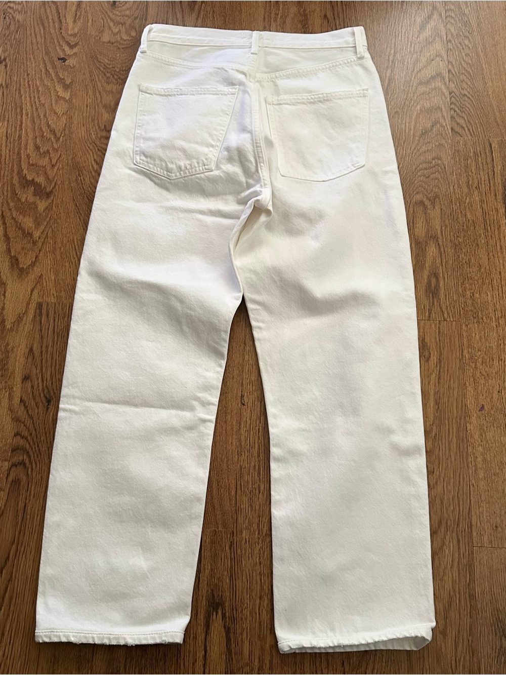 Agolde White High-Rise Jeans size 25 90’s crop cotton straight cut denim summer - Picture 7 of 7